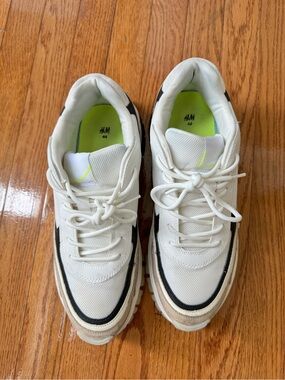 Men's H&M White Beige Chunky Sneakers Shoes Size 10.5 U.S. 44 Europe